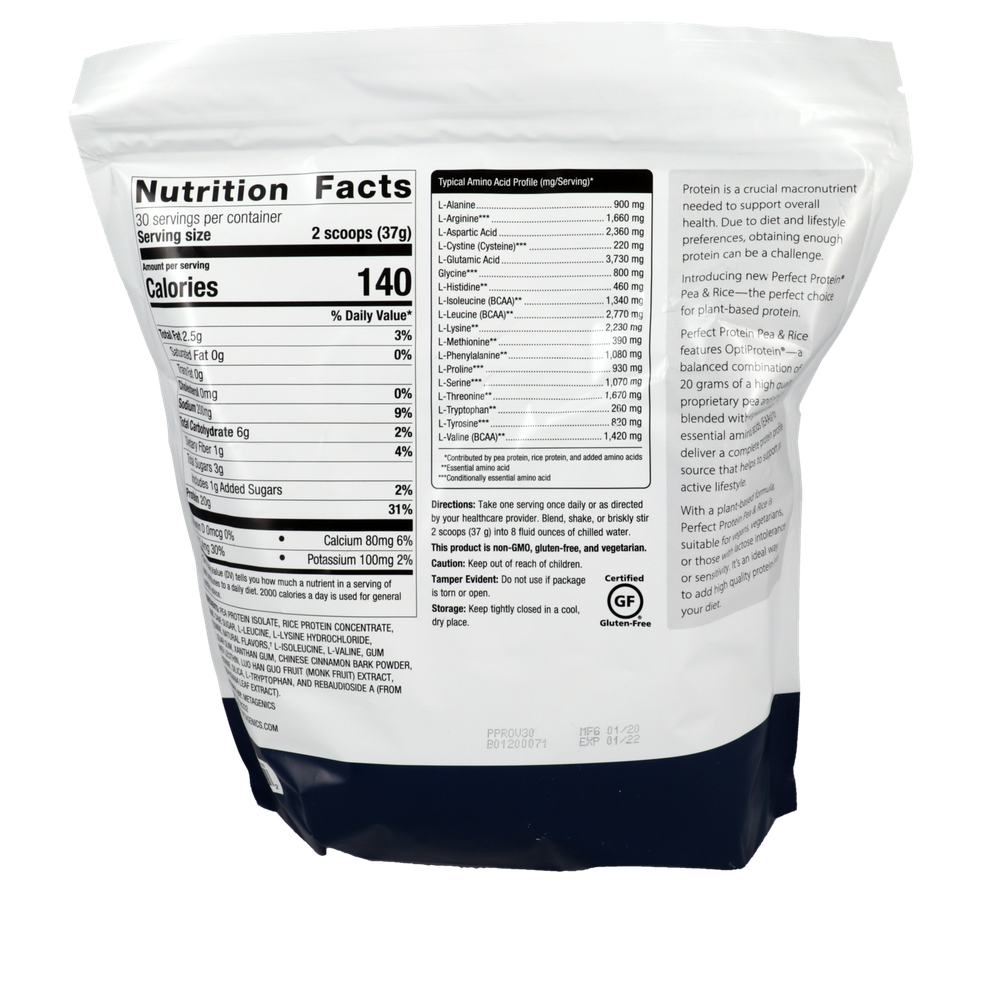 Perfect Protein® Pea & Rice - Vanilla (1110 Grams)