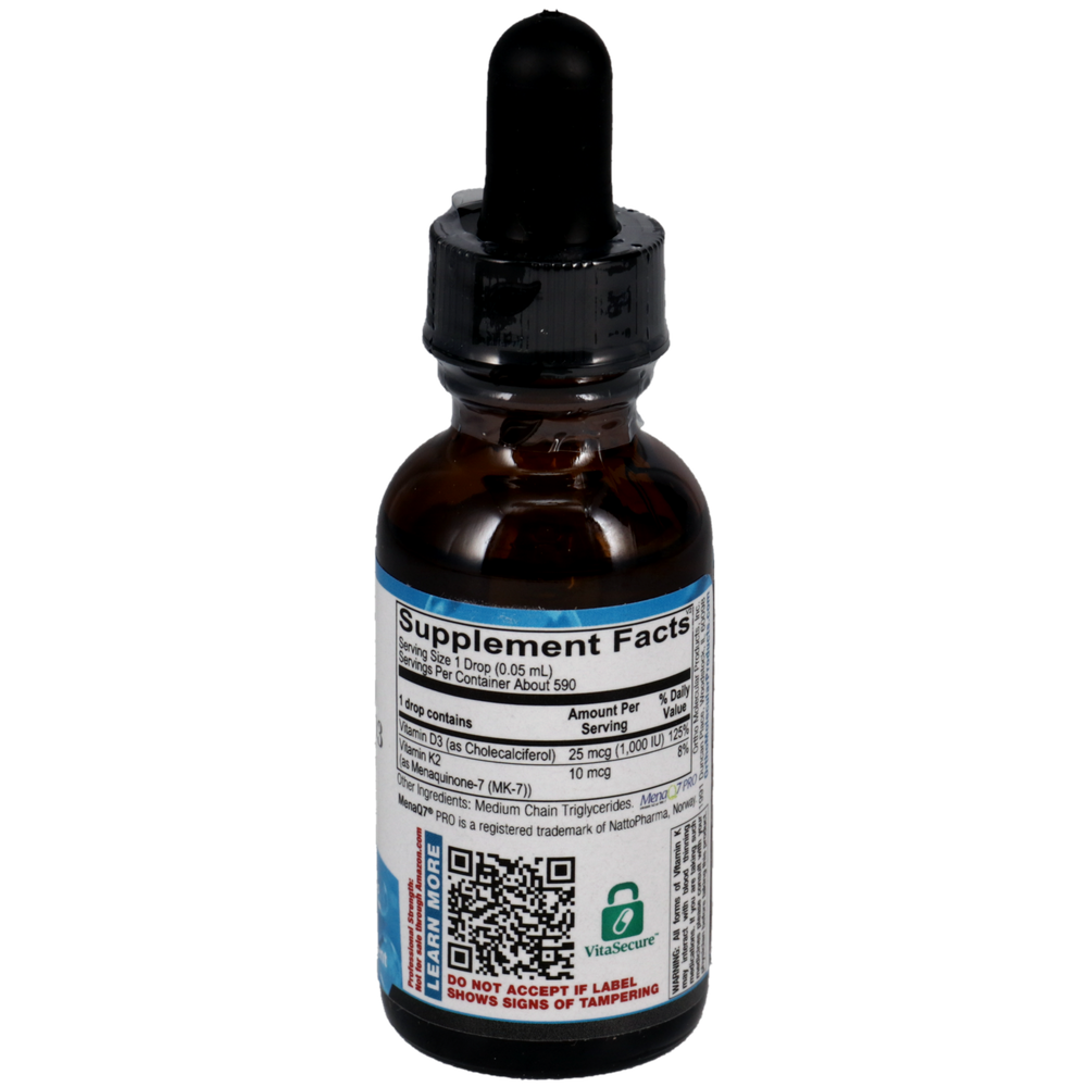 Liquid Vitamin D3 with K2 (30 Milliliters)