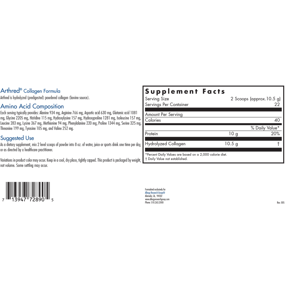 Arthred Collagen Formula (240 Grams)