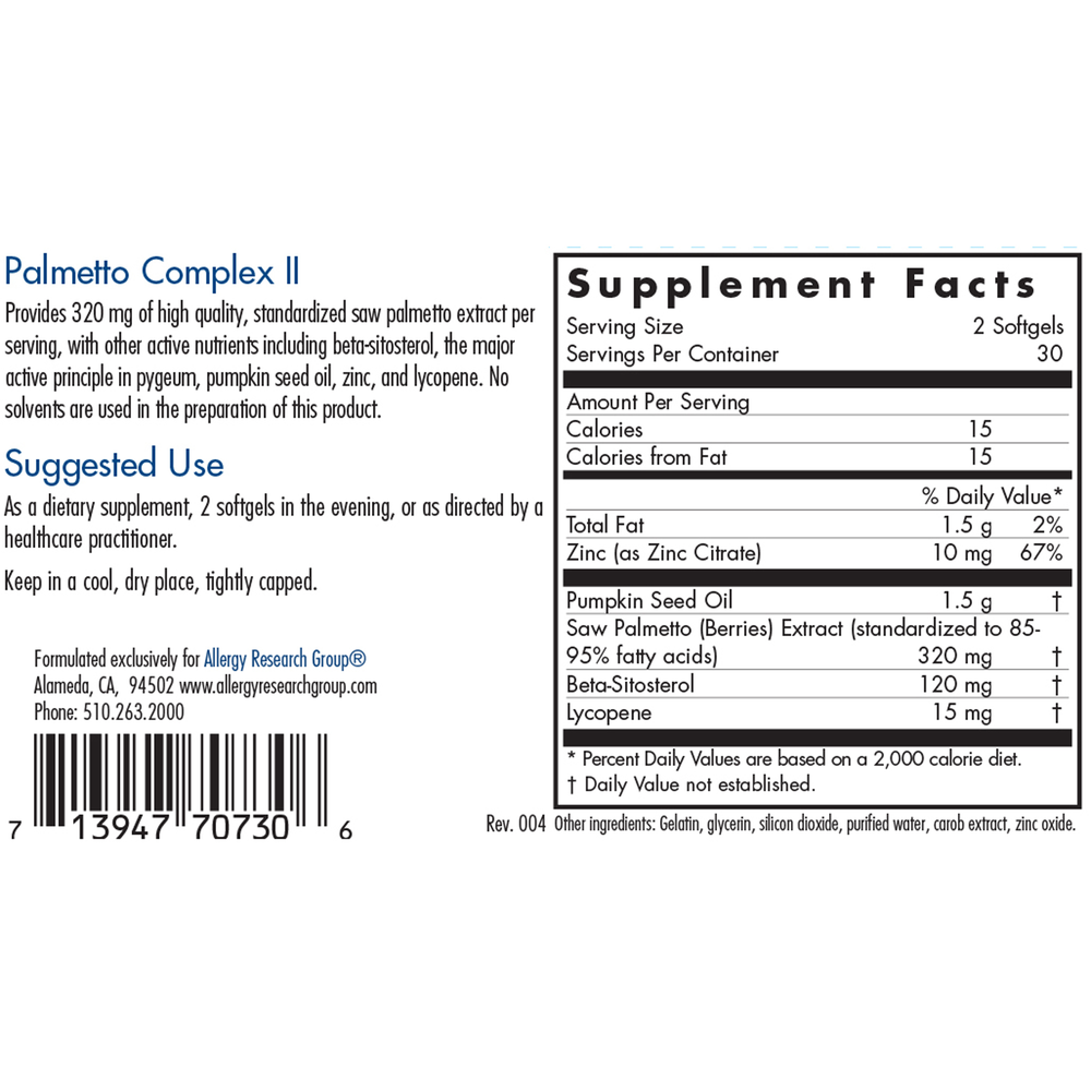Palmetto Complex II (60 Softgels)