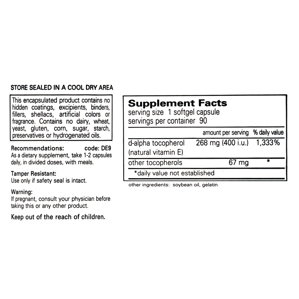 Vitamin E (90 Softgels)