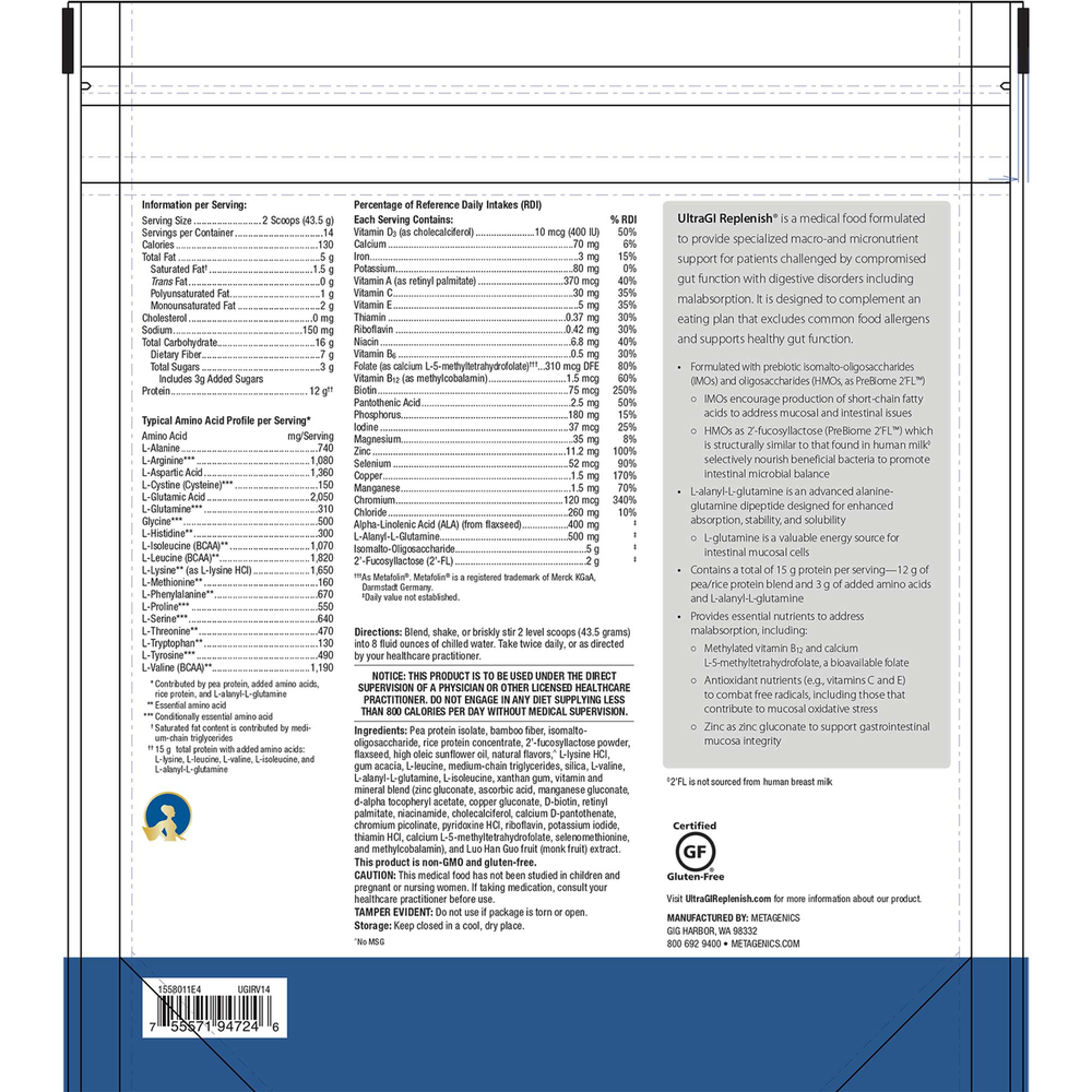UltraGI Replenish® - Vanilla (609 Grams)