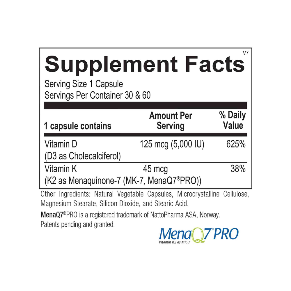 Vitamin K2 with D3 (30 capsules)