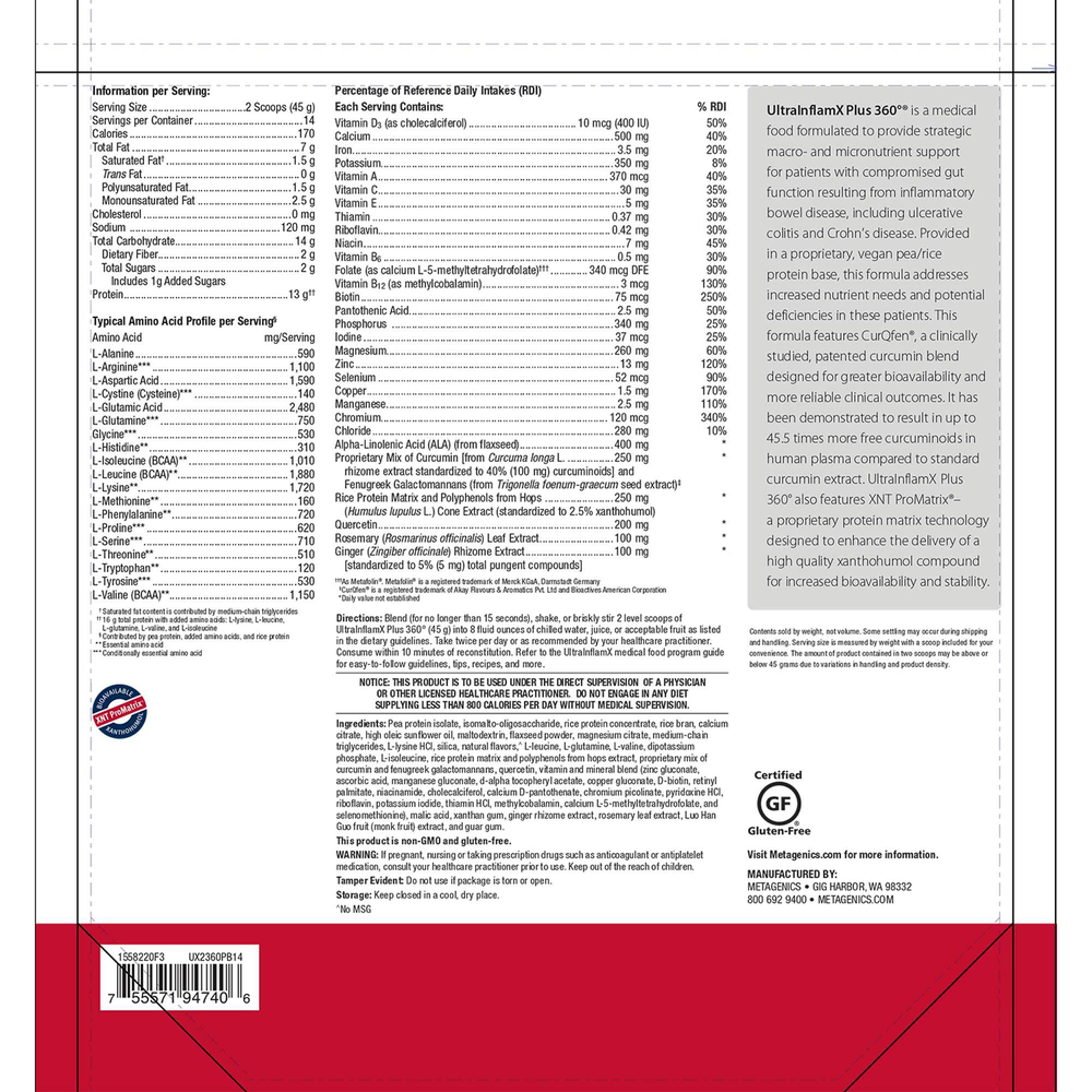 UltraInflamX Plus 360® - Pineapple Banana (630 Grams)