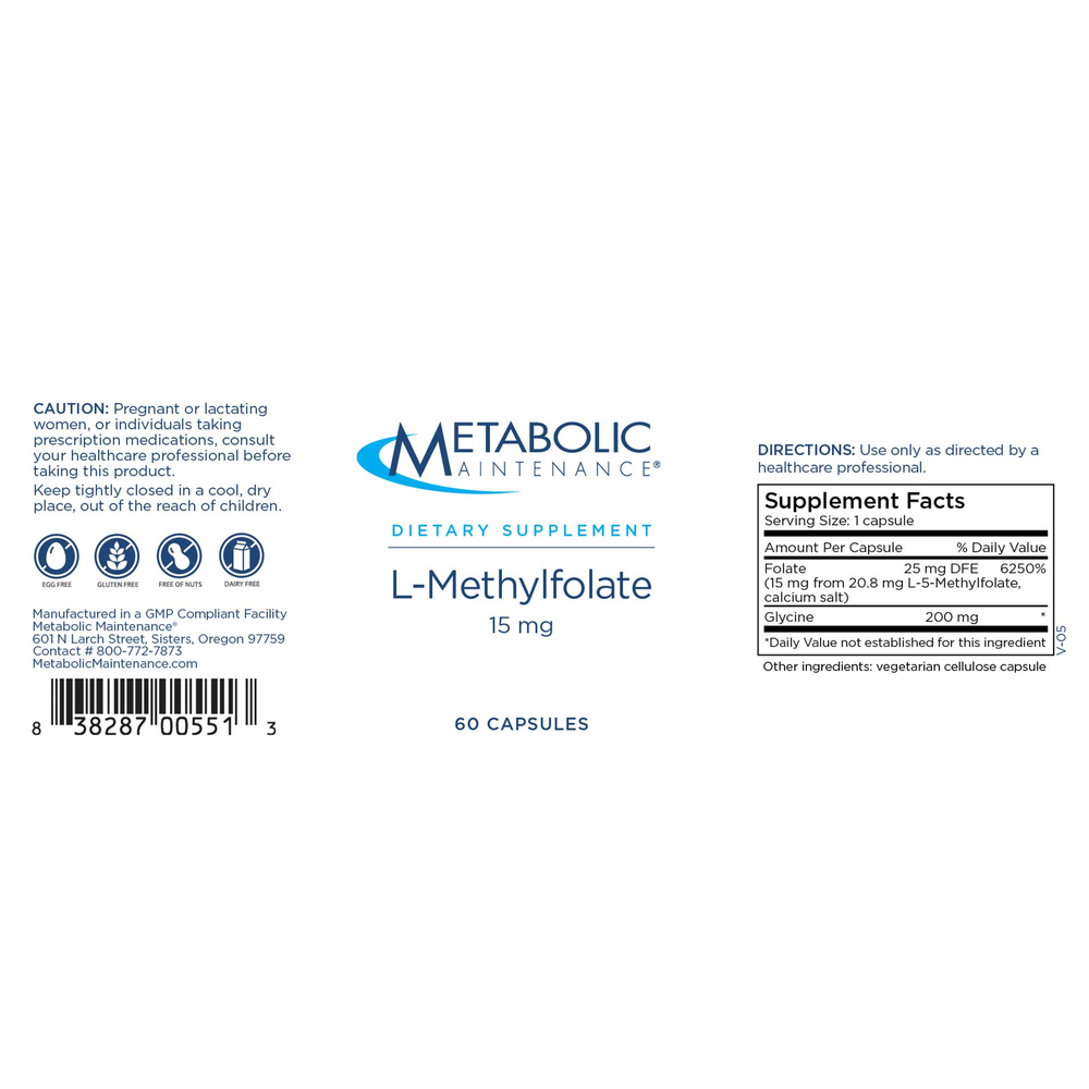 L-Methylfolate 15mg (60 capsules)
