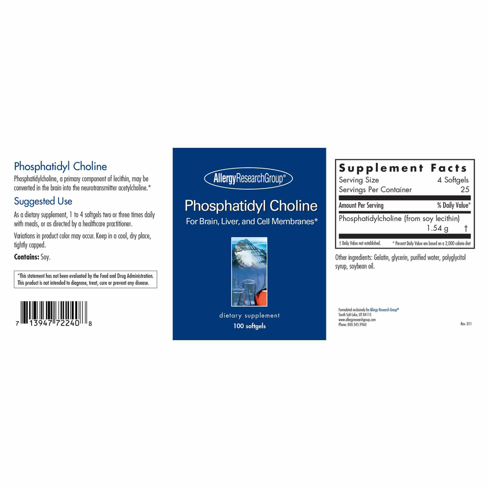 Phosphatidylcholine 385mg (100 Softgels)