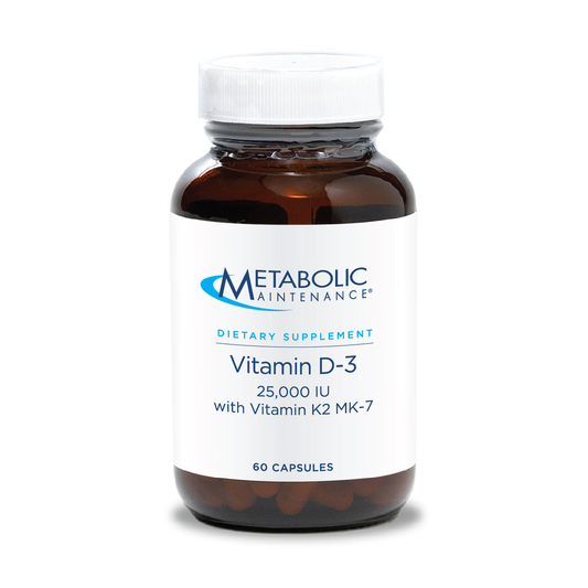 Vitamin D-3 25000 IU w/ K2 MK-7 (60 capsules)