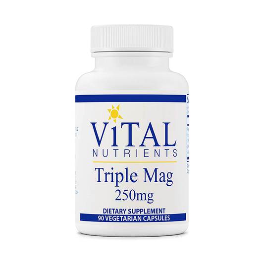 Triple Mag 250mg - Formulated with Magnesium Oxide, Malate & Glycinate to Support Teeth, Bones & Muscles - Soy Free, Dairy Free, Gluten Free - 90 Vegetarian Capsules